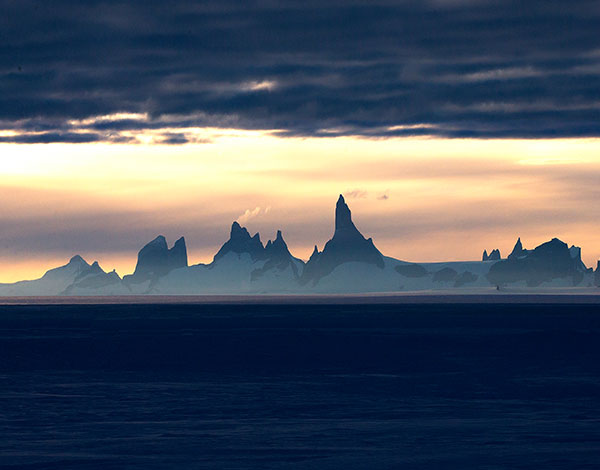 View of Wolf's Fang Mountain, Anatarctica