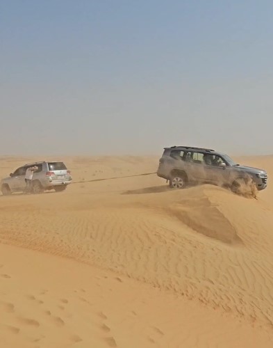 Car stuck in the desert