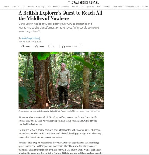 IWall Street Journal article on Chris Brown Explorer